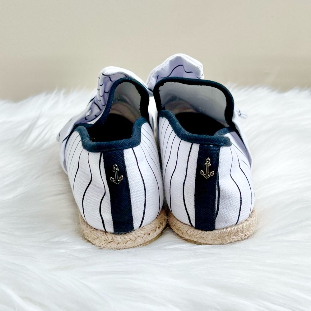 Nautica Blue & White Stripe Bow Espadrille - Picture 5 of 7